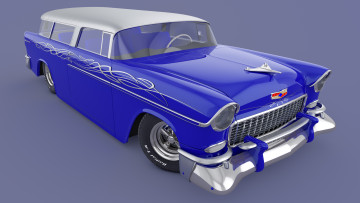 Картинка автомобили 3д 1955 chevrolet bel air nomad