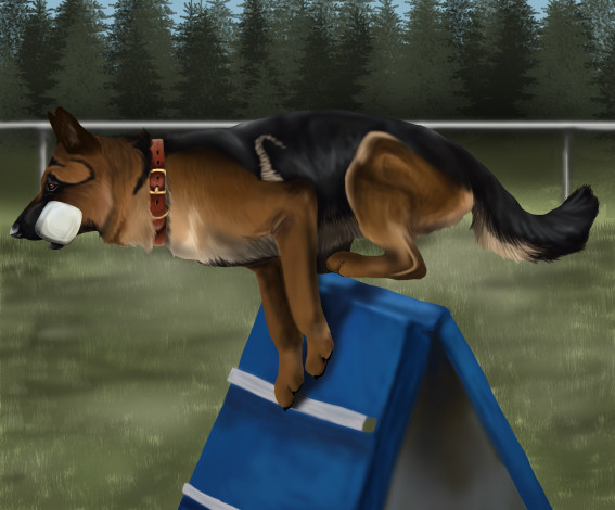 Обои картинки фото рисованные, животные,  собаки, собака