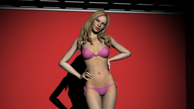 Обои картинки фото 3д графика, people , люди, бикини, девушка