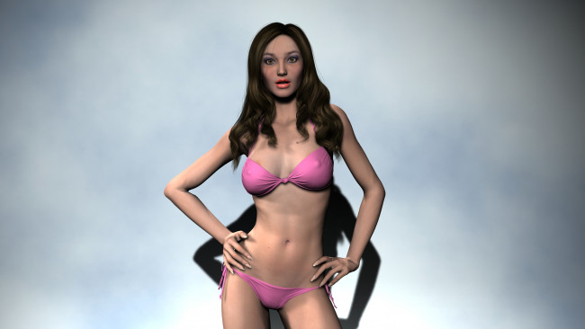 Обои картинки фото 3д графика, people , люди, взгляд, девушка