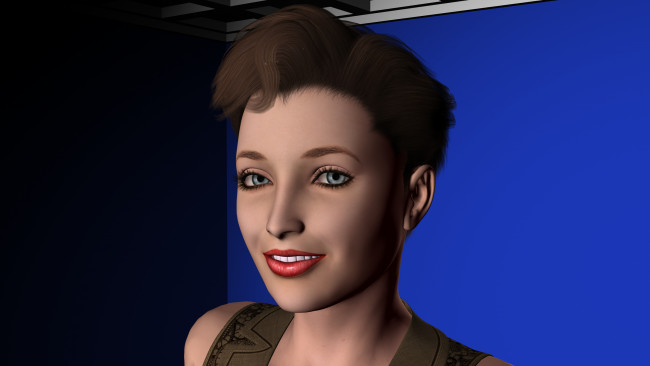 Обои картинки фото 3д графика, portraits , портрет, девушка, взгляд