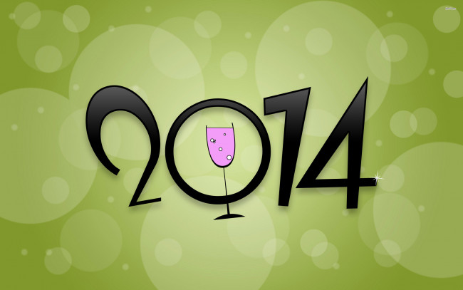 Обои картинки фото праздничные, векторная графика , новый год, год, 2014