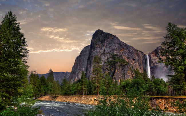 Обои картинки фото природа, водопады, водопад, горы