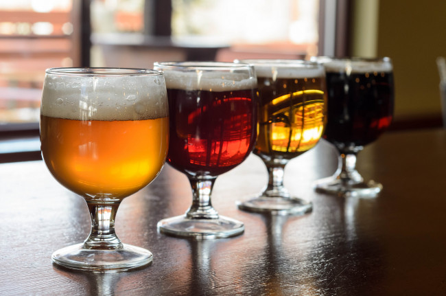 Обои картинки фото еда, напитки,  пиво, бокалы, пиво, пена