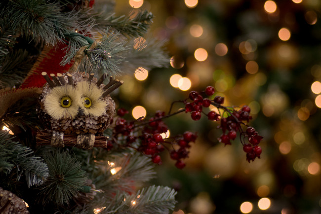 Обои картинки фото праздничные, фигурки, совенок