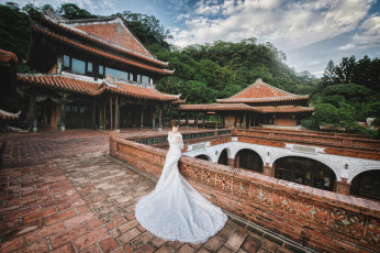 Картинка девушки -unsort+ азиатки азиатка платье здания