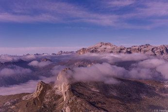 Картинка природа горы высота облака