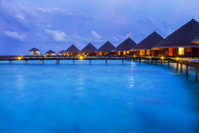 Обои картинки фото природа, тропики, бунгало, океан