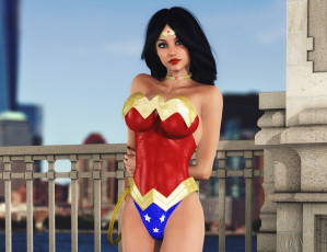 Картинка 3д+графика люди+ people девушка взгляд фон