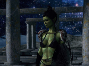 Картинка 3д+графика эльфы+ elves девушка взгляд фон