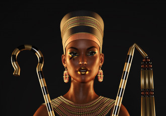 обоя 3д графика, история , history, девушка, взгляд, фон