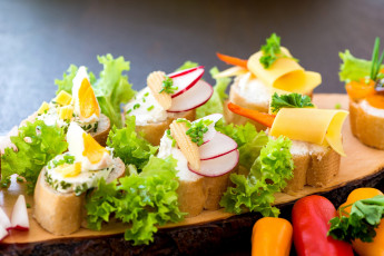 Картинка еда бутерброды +гамбургеры +канапе редис сыр кукуруза багет яйцо