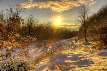 Картинка природа зима рассвет