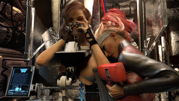 Картинка 3д+графика фантазия+ fantasy девушка взгляд фон