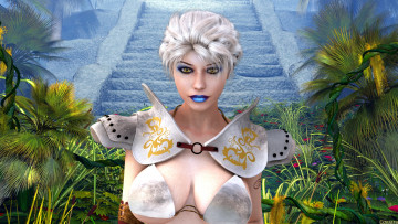 Картинка 3д+графика фантазия+ fantasy фон взгляд девушка