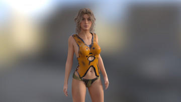 Картинка 3д+графика люди+ people девушка взгляд фон