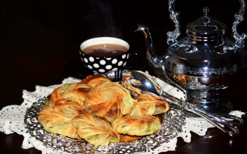 Картинка еда хлеб +выпечка чай булочки