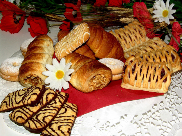 Обои картинки фото еда, хлеб,  выпечка, сдоба