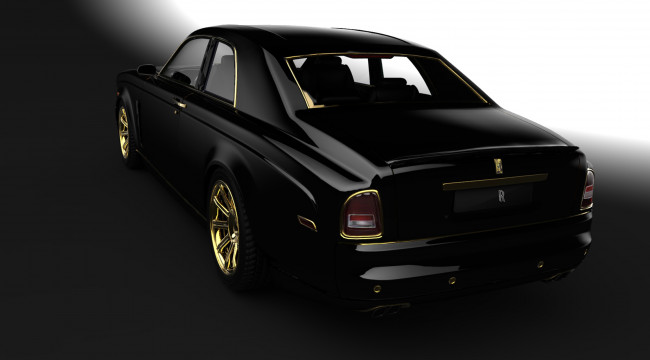Обои картинки фото rolls-royce phantom bozca gold, автомобили, 3д, gold, bozca, phantom, rolls-royce