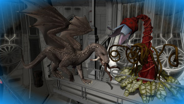 Картинка 3д+графика фантазия+ fantasy дракон