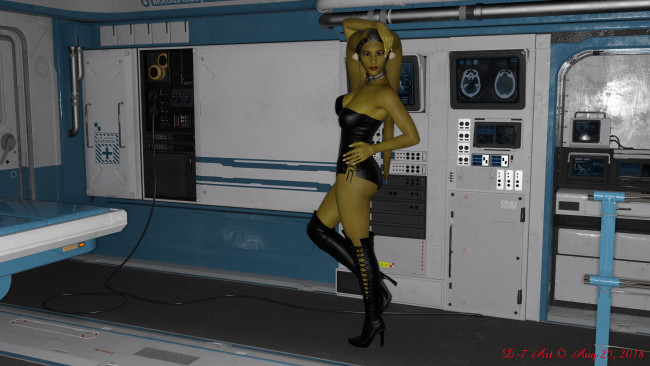 Обои картинки фото 3д графика, существа , creatures, девушки, фон, взгляд