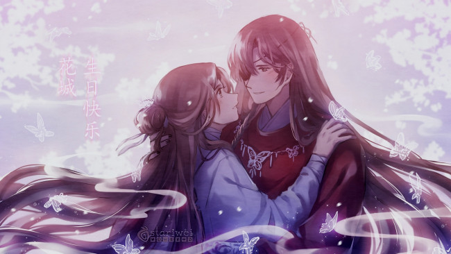 Обои картинки фото аниме, tian guan ci fu, благословение, небожителей, tian, guan, ci, fu, мосян, тунсю