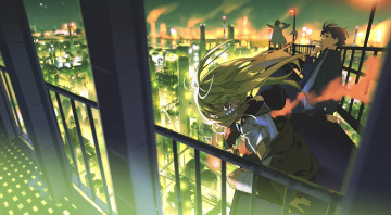 Картинка аниме unknown +другое+ люди город огни панорама