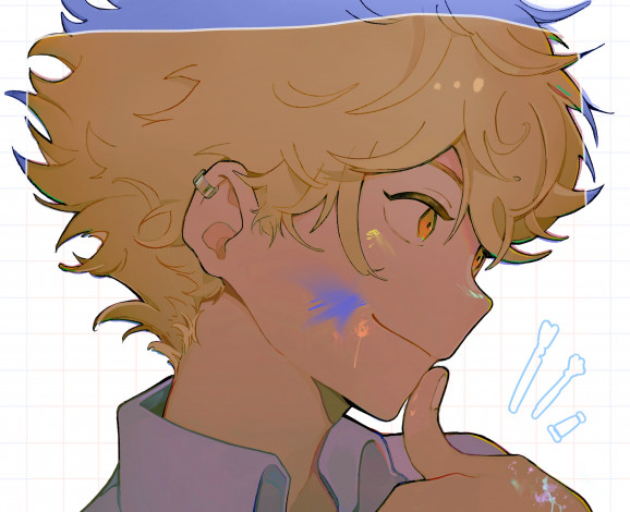 Обои картинки фото аниме, blue period, blue, period