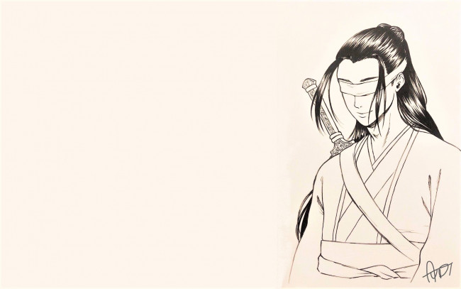 Обои картинки фото рисованное, кино,  мультфильмы, сяо, синчень, меч