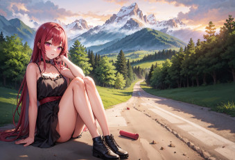 Картинка аниме пейзажи +природа нейросети графика нейроарт ai art нейронные сети рисунки нейро искусство