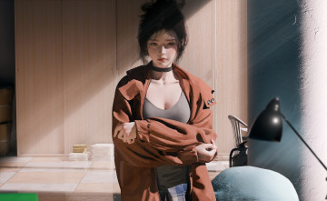 обоя рисованное, люди, девушка, wlop