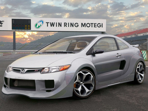 Обои картинки фото honda, civic, si, автомобили