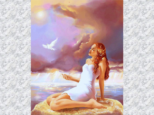 Обои картинки фото конец, света, рисованные, люди