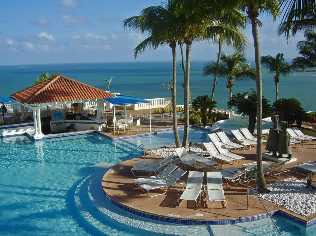 Обои картинки фото puerto, rico, интерьер, бассейны, открытые, площадки