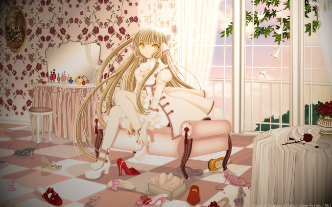 Обои картинки фото chobits, аниме