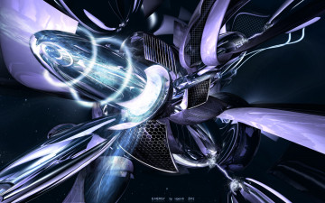 Картинка 3д графика fractal фракталы абстракция