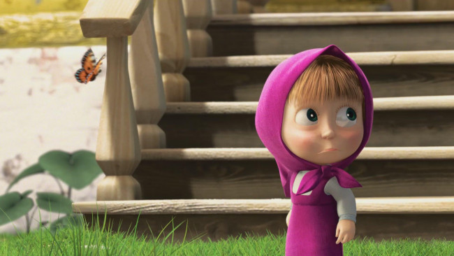 Обои картинки фото мультфильмы, маша, медведь