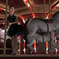 обоя 3д графика, people , люди, девушка, аттракцион