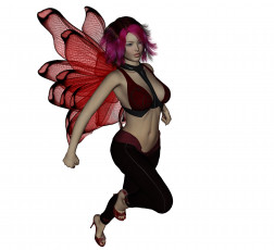 Картинка 3д+графика elves+ эльфы крылья девушка