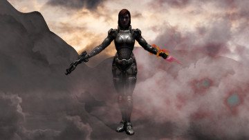 Картинка 3д+графика fantasy+ фантазия девушка горы