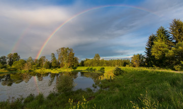 Картинка природа радуга пейзаж