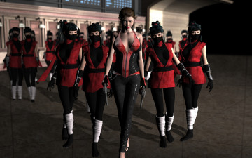 Картинка 3д+графика people+ люди девушки маски