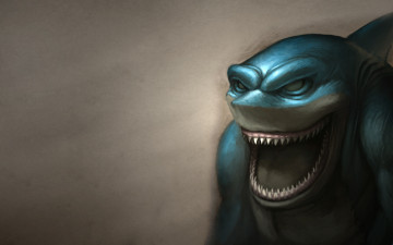 Картинка акула+мутант фэнтези существа человек мутант акула