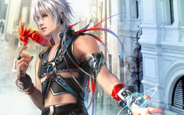 Картинка фэнтези люди шар птица парень