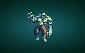 Картинка зомби фэнтези нежить синий фон zombie монстр