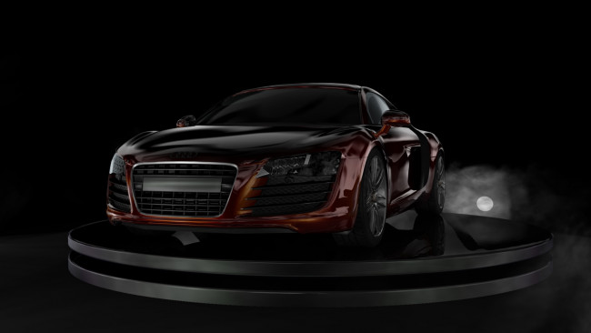Обои картинки фото автомобили, 3д, r8, audi, showdown