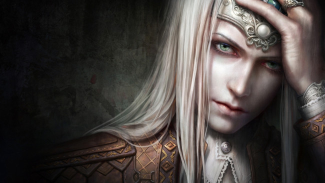 Обои картинки фото фэнтези, люди, глаза, рука, взгляд, лицо, волосы, парень