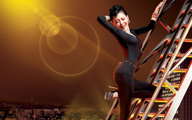 Обои картинки фото dee hsu, девушки, улыбка