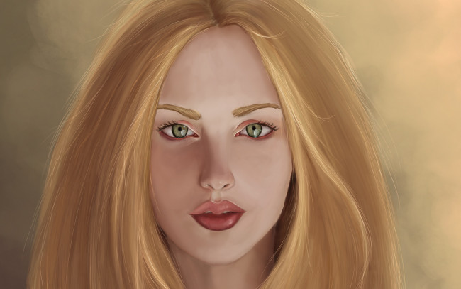 Обои картинки фото рисованные, люди, девушка, лицо, волосы