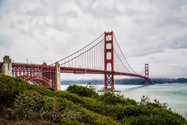 Обои картинки фото города, сан-франциско , сша, мост, вода